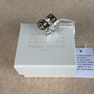 マルタンマルジェラ(Maison Martin Margiela)のXS新品 メゾン マルジェラ レディース 2連 チェーン リング 指輪 シルバー(リング(指輪))