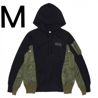 サカイ(sacai)のsacai × NIKE ドッキングパーカー  M ピッチブルー hoodie(パーカー)