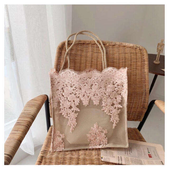 Lochie(ロキエ)の~ 韓国 ♡ lace flower tote bag ~ レディースのバッグ(トートバッグ)の商品写真