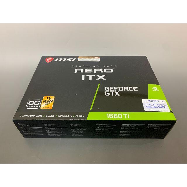 新品 MSI GEFORCE GTX 1660TI AERO ITX 6G OCPCパーツ