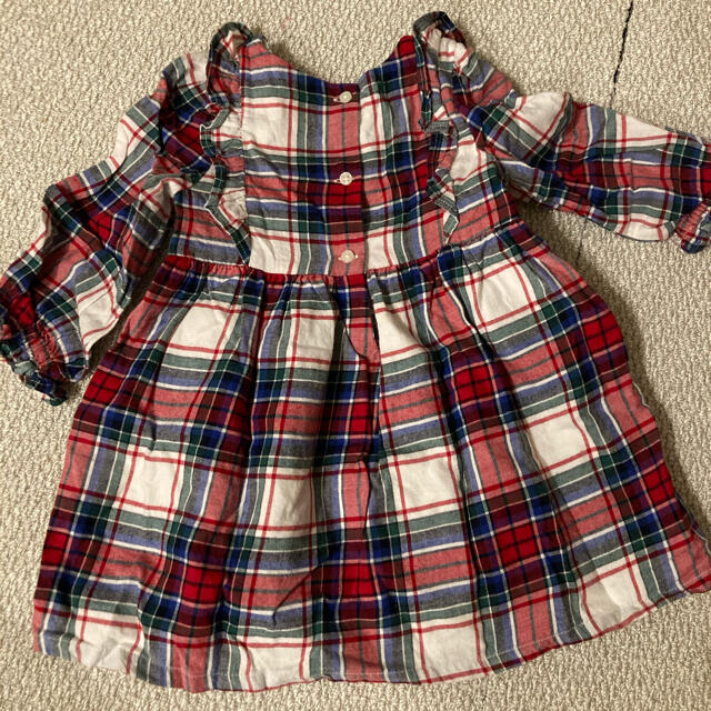 babyGAP(ベビーギャップ)のgapbaby チェック　ワンピース　90 キッズ/ベビー/マタニティのキッズ服女の子用(90cm~)(ワンピース)の商品写真