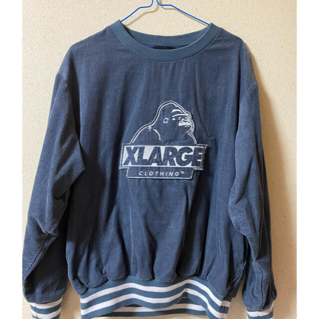 XLARGE エクストララージ トレーナー　スウェット　コーデュロイ　ブルー水色