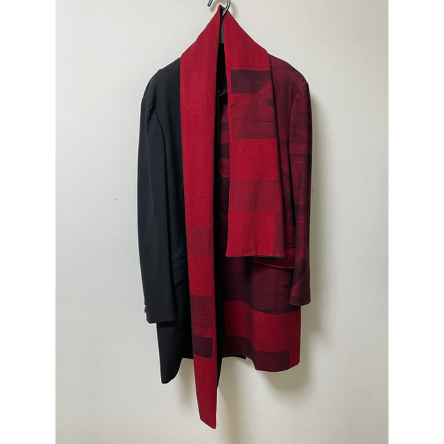 Yohji Yamamoto(ヨウジヤマモト)のYohji Yamamoto 18aw 赤フラノ 雅 メンズのジャケット/アウター(テーラードジャケット)の商品写真