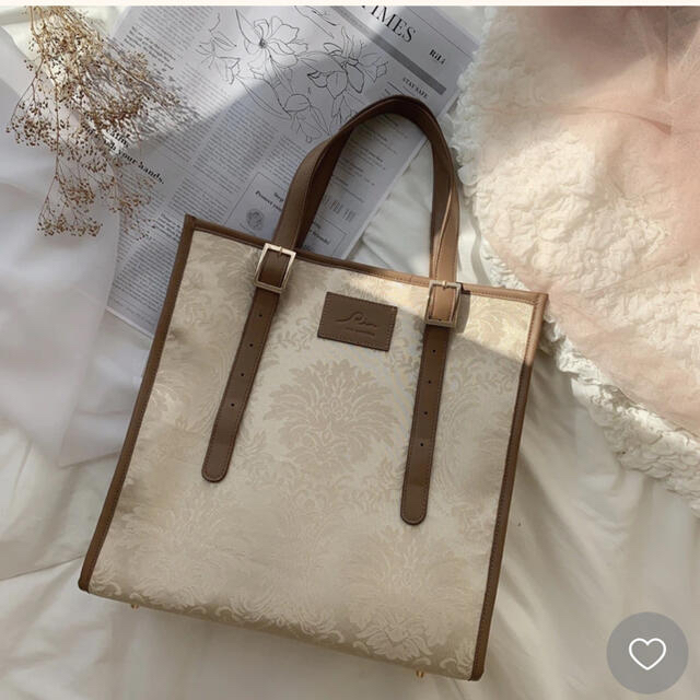 SNIDEL(スナイデル)のRiLi ジャガードスクエアトート　美品 レディースのバッグ(トートバッグ)の商品写真