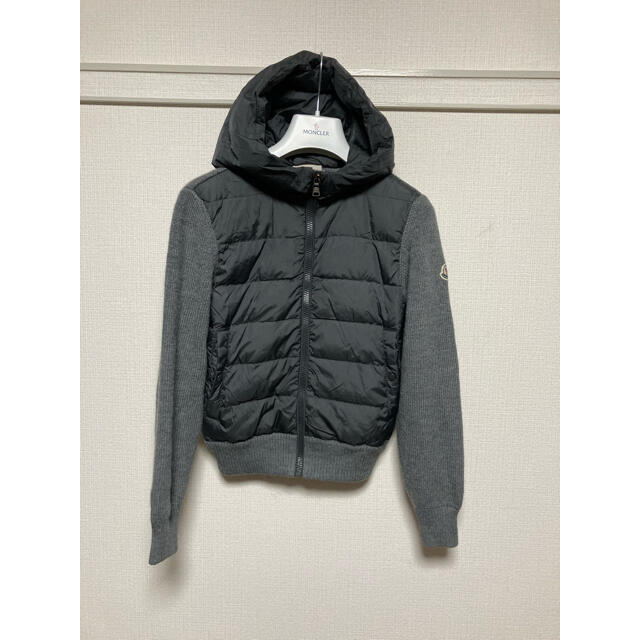 モンクレール　パーカー　ダウン　ニット　グレー　12A Moncler