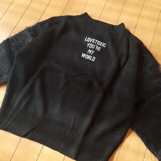 ラブトキシック(lovetoxic)のラブトキシック　新品　セーター　ブラック　160cm(ニット)