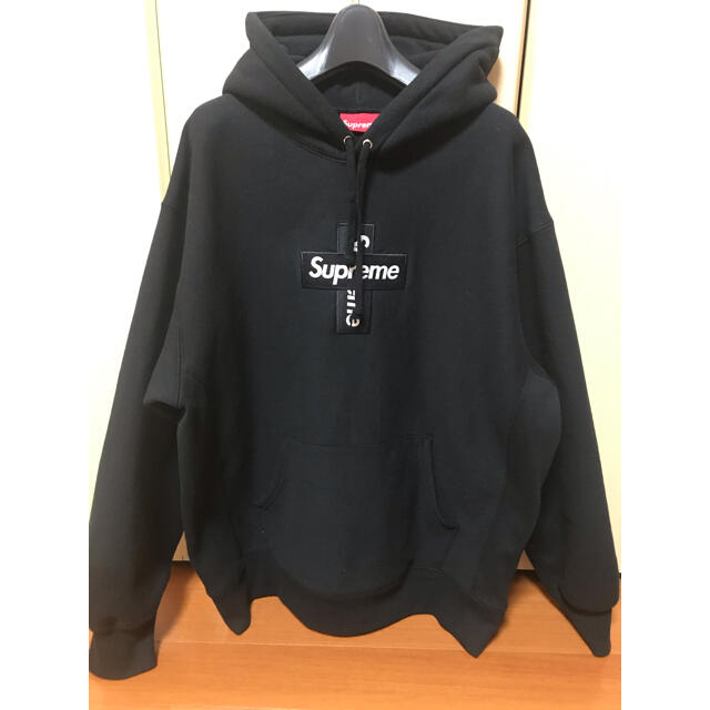 supreme cross box logo hooded sweatshirtパーカー