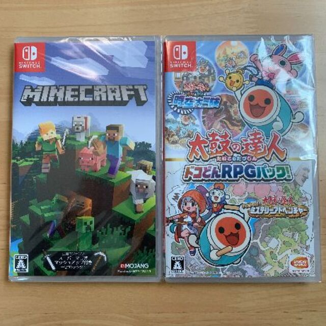 Nintendo Switch - 新品未開封 マインクラフト 太鼓の達人 RPGパック 2本セット Switch