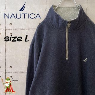 ノーティカ(NAUTICA)の冬物【定番人気】ノーティカ ハーフジップ スウェット トレーナー ロゴ刺繍(スウェット)