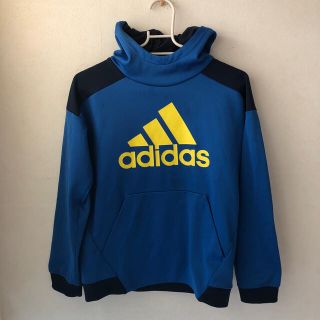 アディダス(adidas)のadidas アディダス　パーカー  ブルー　150(Tシャツ/カットソー)