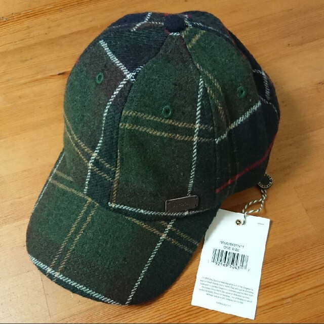 Barbour(バーブァー)の新品タグ付き バブアー Barbour ウールキャップ グリーン フリーサイズ メンズの帽子(キャップ)の商品写真