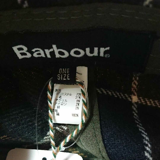 Barbour(バーブァー)の新品タグ付き バブアー Barbour ウールキャップ グリーン フリーサイズ メンズの帽子(キャップ)の商品写真