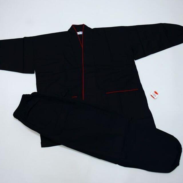 作務衣 女性用 黒地 仕立て上がり M/Lサイズ NO17899 レディースの水着/浴衣(その他)の商品写真