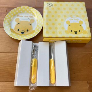 クマノプーサン(くまのプーさん)の【プーさん　パンケーキセット】新品未使用！！(食器)