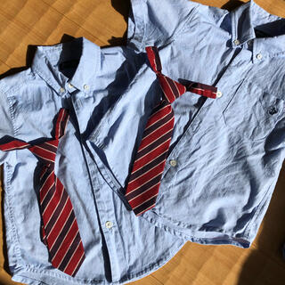 ワイシャツ　ネクタイ付き　120 男の子(ドレス/フォーマル)
