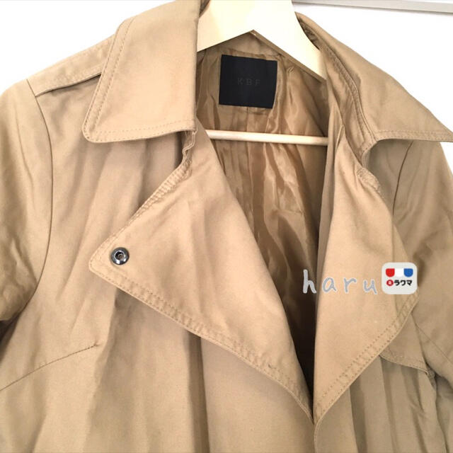 KBF - KBF トレンチコート ベージュ ⚠️ベルトなしの通販 by KBF - KBF トレンチコート ベージュ ⚠️ベルトなしの通販 by