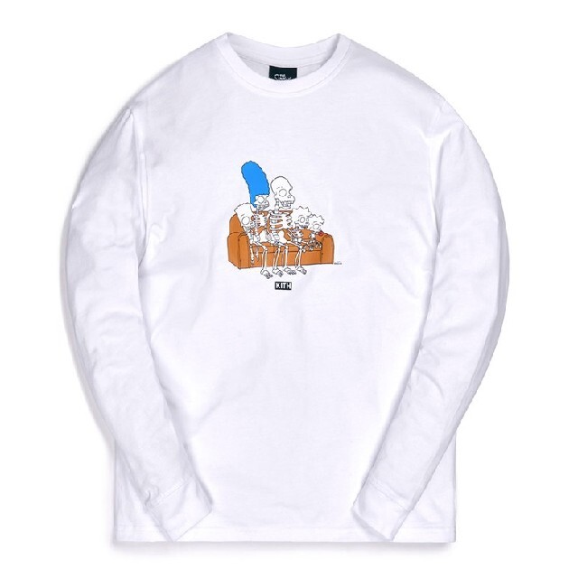 Kith×The Simpsons Couch Ls Tee -White【M】 - Tシャツ/カットソー(七 ...