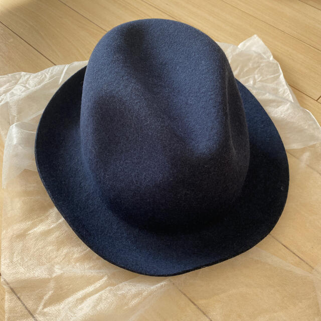 MUJI (無印良品) - 無印良品 ウールフェルト 中折れハット ダーク