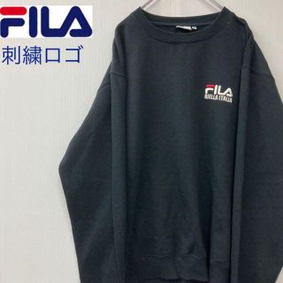 フィラ(FILA)のFILA 刺繍ロゴ　スウェットスエットトレーナーサイズLオーバーサイズ古着女子(スウェット)