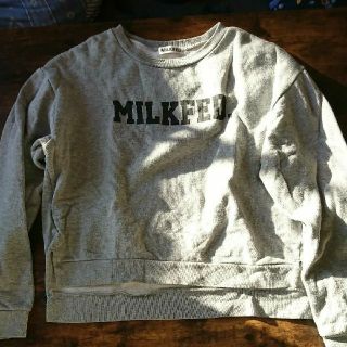 ミルクフェド(MILKFED.)のミルクフェド 裏起毛トレーナー(グレー)(トレーナー/スウェット)