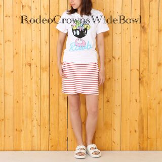 ロデオクラウンズワイドボウル(RODEO CROWNS WIDE BOWL)のRodeoCrownsWideBowl ボーダースカート(ひざ丈スカート)