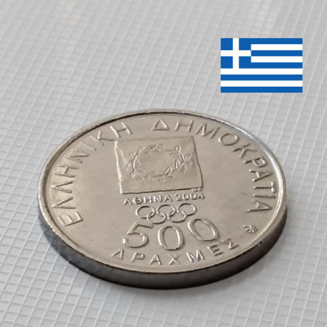 ギリシャ 銀貨 1オンス超 アテネオリンピック １枚