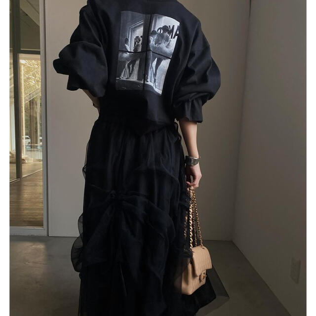 AMERI◆LIFE BALLERINA PUFF LONG TEE ブラック