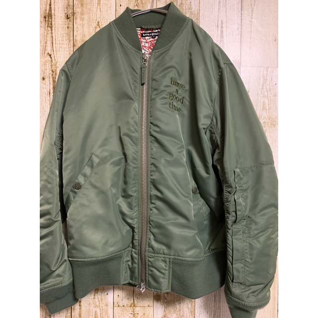 取り寄せ可 - have a good time × BEAMS MA-1 カーキ サイズM - 口コミ