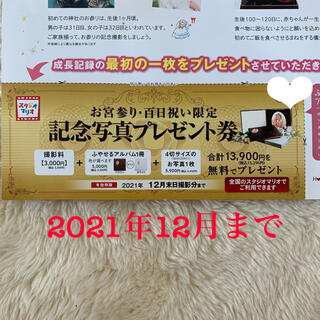 キタムラ(Kitamura)のスタジオマリオ　記念写真プレゼント券　無料券　(アルバム)