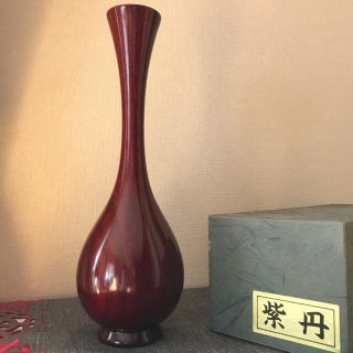 【新品未使用】紫檀　一輪挿し(花瓶)