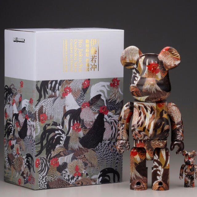 BE@RBRICK 伊藤若冲「群鶏図」100% ＆ 400%