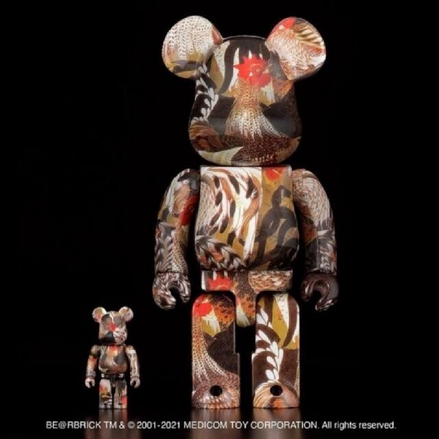 100%BE@RBRICK 伊藤若冲「群鶏図」 100% ＆ 400%