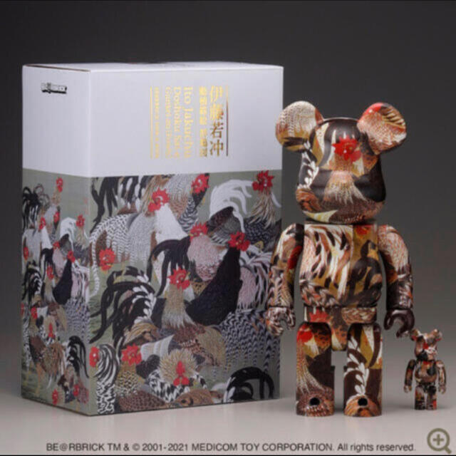 MEDICOM TOY(メディコムトイ)のBE@RBRICK 伊藤若冲「群鶏図」 100% ＆ 400% エンタメ/ホビーのフィギュア(その他)の商品写真