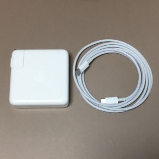 マック(Mac (Apple))の【中古】Apple USB-C 電源アダプタ A1719＋ケーブル(バッテリー/充電器)