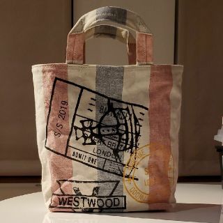 ヴィヴィアンウエストウッド(Vivienne Westwood)のヴィヴィアン・ウエストウッド スタンプホワイトトートバッグ(トートバッグ)