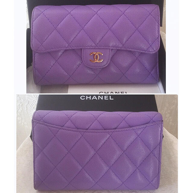 CHANEL(シャネル)のひろ様専用　レア　CHANEL マトラッセ　キャビアスキン　財布 レディースのファッション小物(財布)の商品写真