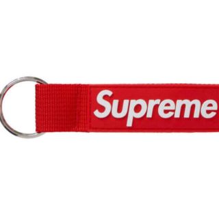 シュプリーム(Supreme)のSUPREME シュプリーム WEBBING KEYCHAIN キーホルダー 赤(キーホルダー)