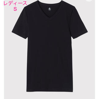プチバトー(PETIT BATEAU)のプチバトー　新品　Vネック　半袖Tシャツ　レディースS/16ans(Tシャツ(半袖/袖なし))