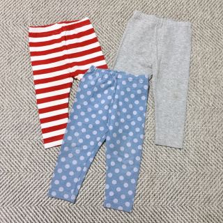 ユニクロ(UNIQLO)のUNIQLO 80cm ベビー レギンス パンツ 3本セット(パンツ)