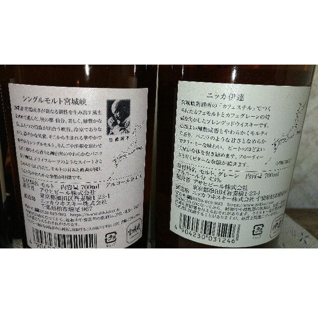 【希少❗】竹鶴・余市・宮城峡・伊達各700ml