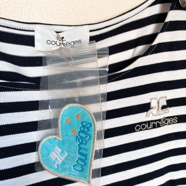 Courreges(クレージュ)のクレージュ　Tシャツ　ストライプ　Mサイズ レディースのトップス(Tシャツ(半袖/袖なし))の商品写真