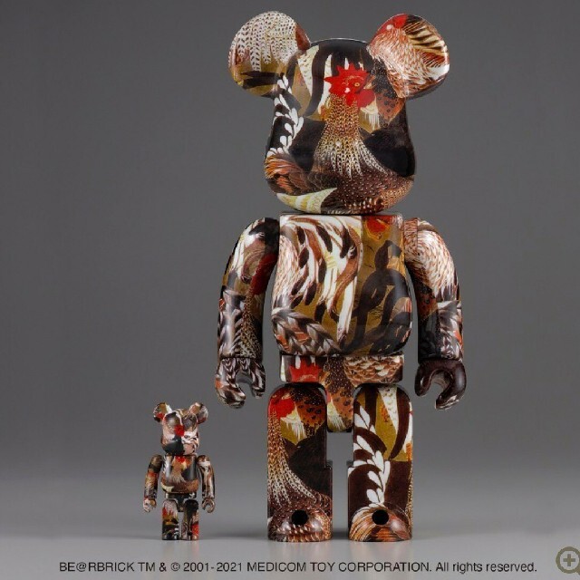 森の雑貨屋さん BE@RBRICK 伊藤若冲「群鶏図」 100% & 400% - 通販