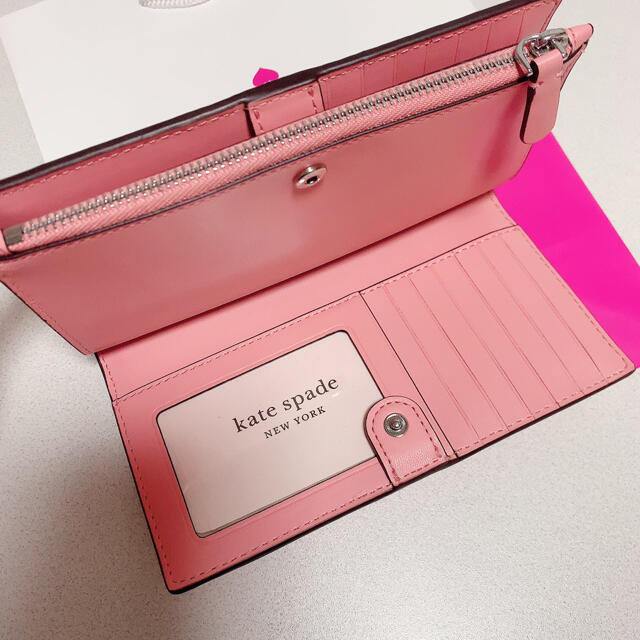 特集 新品　最新モデル　ケイトスペード 長財布　人気　ベージュ×ピンク