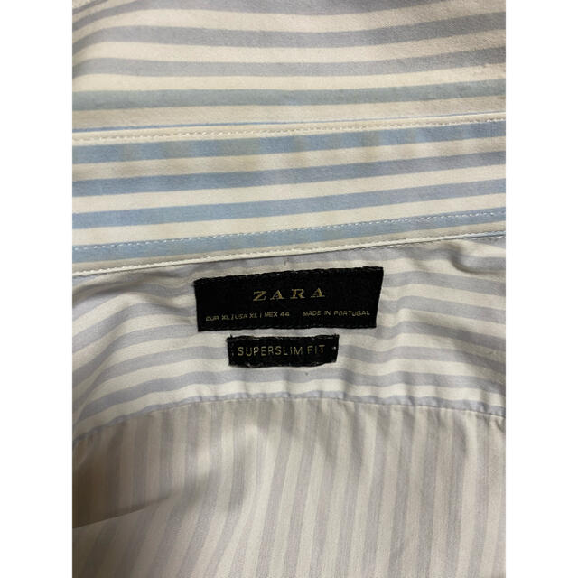 ZARA(ザラ)のZARA シャドーストライプシャツ　ポルトガル製　XL ドレスシャツ メンズのトップス(シャツ)の商品写真