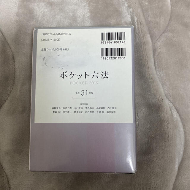 ポケット六法 平成３１年版 エンタメ/ホビーの本(その他)の商品写真