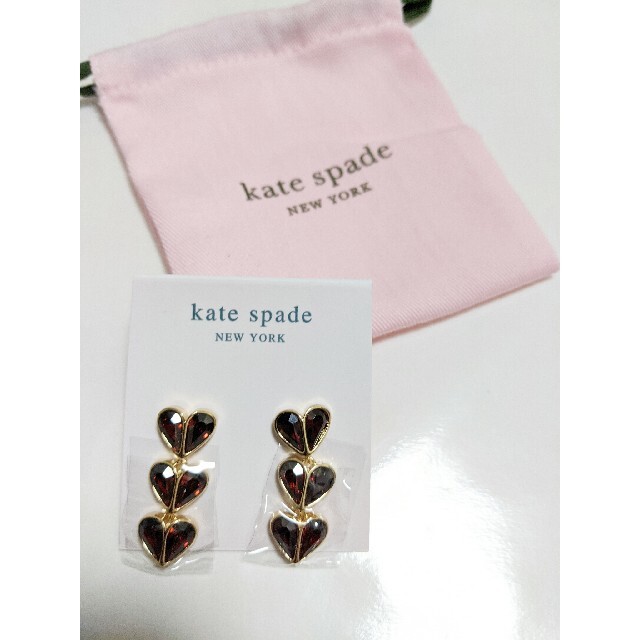 【新品】kate spade ケイトスペード ピアスレッドロックソリッドストーン