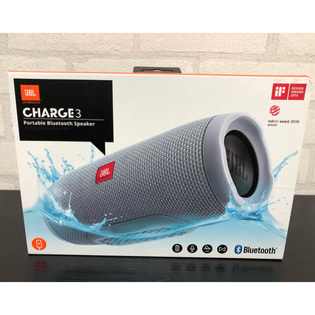 JBL CHARGE3 Bluetoothスピーカー　グレー