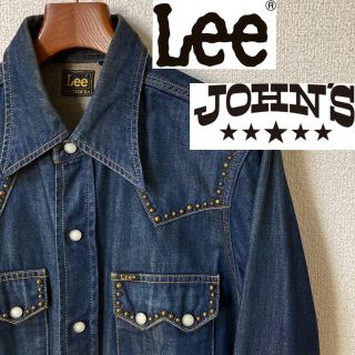 リー(Lee)のレア◆Lee JOHN'S◆コラボ スタッズ デニム ウエスタン シャツ M(シャツ)