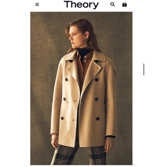 theory(セオリー)のじゅん5様専用 theory 今季　ダブルフェイス　ピーコート　完売色　新品 レディースのジャケット/アウター(ピーコート)の商品写真