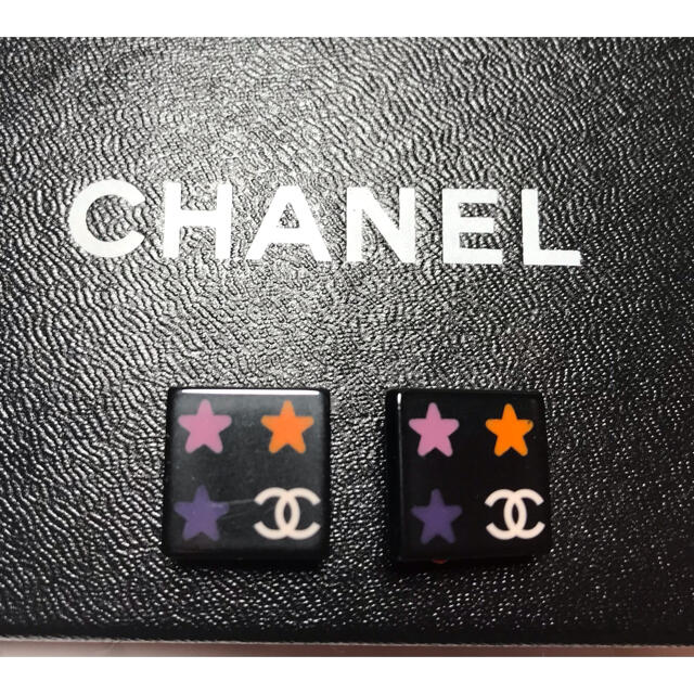 CHANEL シャネル　03A スクエア　スター　イヤリングブラック